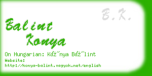 balint konya business card